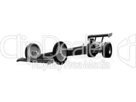 Dragster isolated front view 02