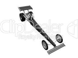 Dragster isolated front view 03