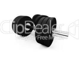 dumbbells isolated view