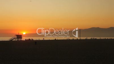 Sunset On Venice Beach