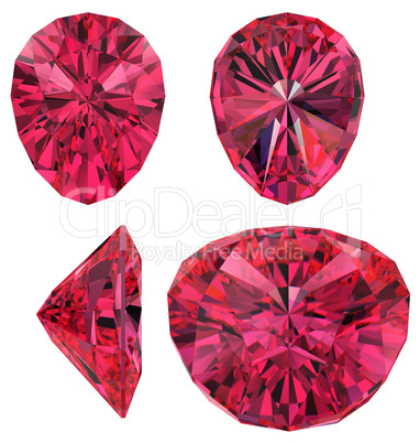 Ruby cut isolated