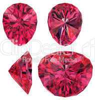 Ruby cut isolated