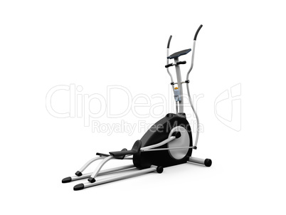 elliptical machine over white