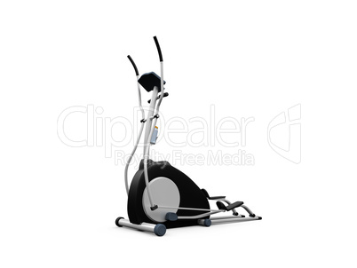 elliptical machine over white