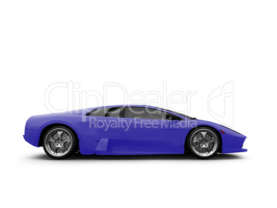 Ferrari isolated blue side view