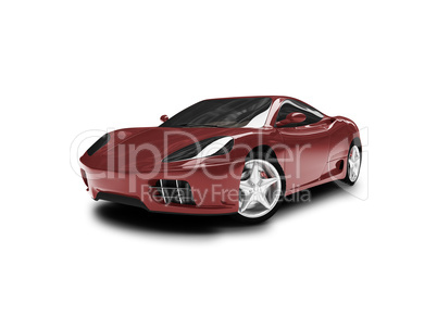 isolated redk super car front view 01