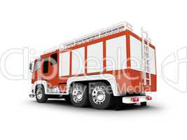 Firetruck isolated back view