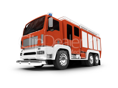 Firetruck isolated front view