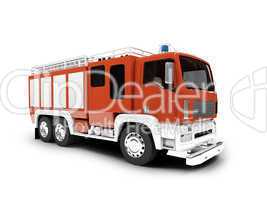 Firetruck isolated front view