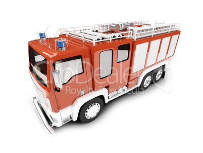 Firetruck isolated front view