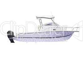 Fish Boat isolated side view