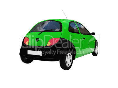 isolated smarty car back view