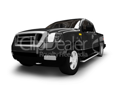 FordtF150 isolated black car front view 01