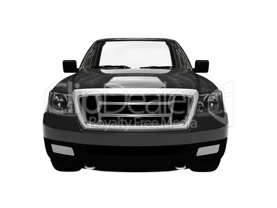 FordF150 isolated black car front view 03