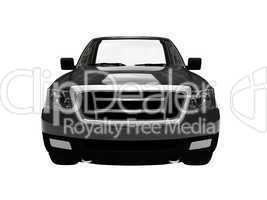 FordF150 isolated black car front view 03