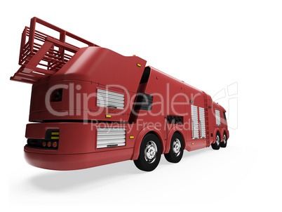 Future concept of firetruck isolated view