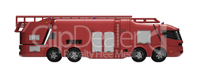 Future concept of firetruck isolated view