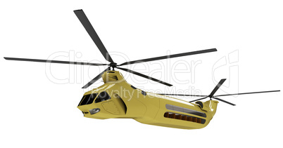 Future concept of helicopter isolated view