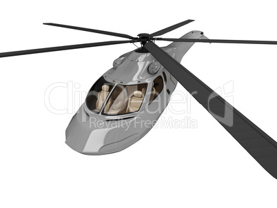 Future concept of helicopter isolated view