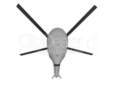 Future concept of helicopter isolated view