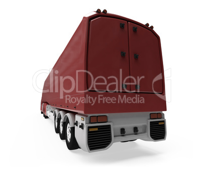 Future concept of cargo truck isolated view