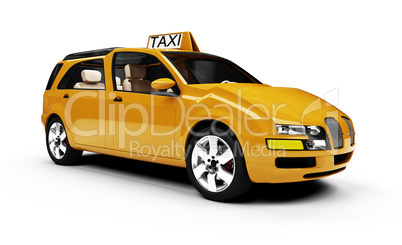 Future concept of taxi car isolated view