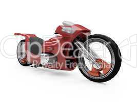 Future red bike isolated view