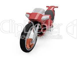 Future red bike isolated view