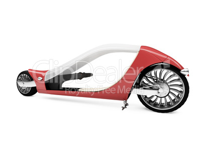 future red bike isolated view