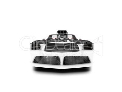 isolated black car front view 02