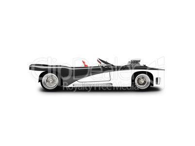 isolated black car side view