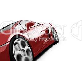 isolated closeup sportcar view