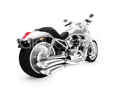 isolated motorcycle back view 01