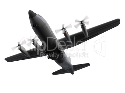 military aircraft isolated view