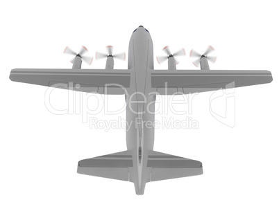 military aircraft isolated view