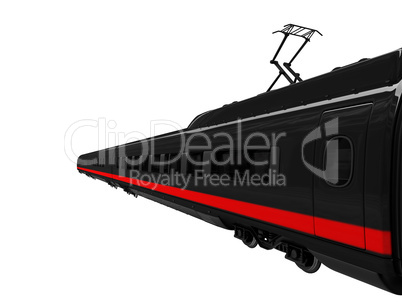 black train isolated view
