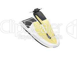 Jetski isolated front view