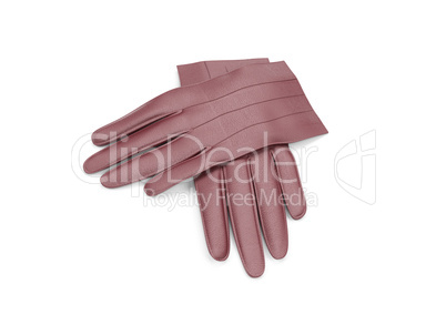 Brown leather gloves