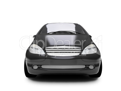 isolated black car front view 01