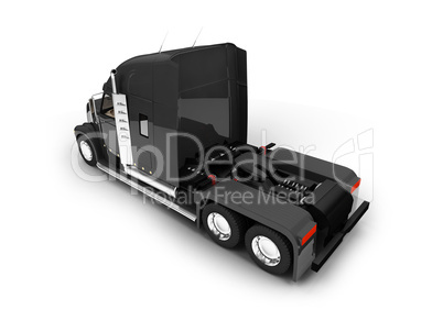 Monstertruck isolated black back view