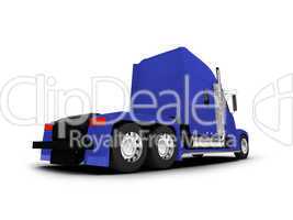 Monstertruck isolated blue back view