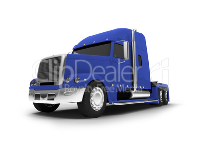Monstertruck isolated blue front view