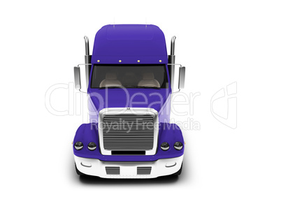 Monstertruck isolated blue front view