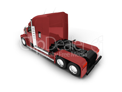 Monstertruck isolated red back view