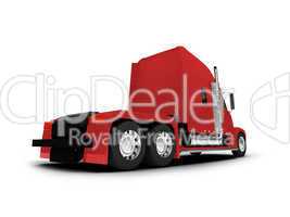 Monstertruck isolated red back view