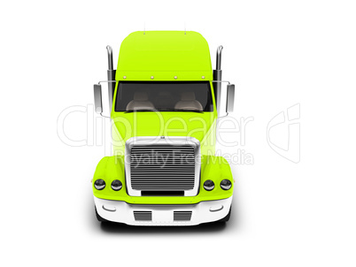 Monstertruck isolated yellow front view