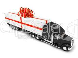 Present truck isolated front view