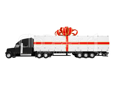 Present truck isolated side view