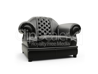 Royal armchair against white