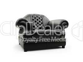 Royal armchair against white